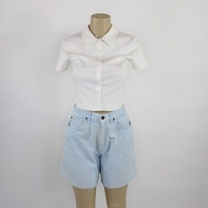 Vintage Chic high waisted denim shorts